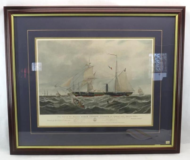 Hand Colored Print The Steam Frigate Cyclops (1 of 8)