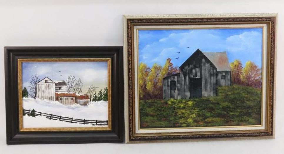 (2) Janet O'Boyle Oil on Canvas Painting (1 of 6)