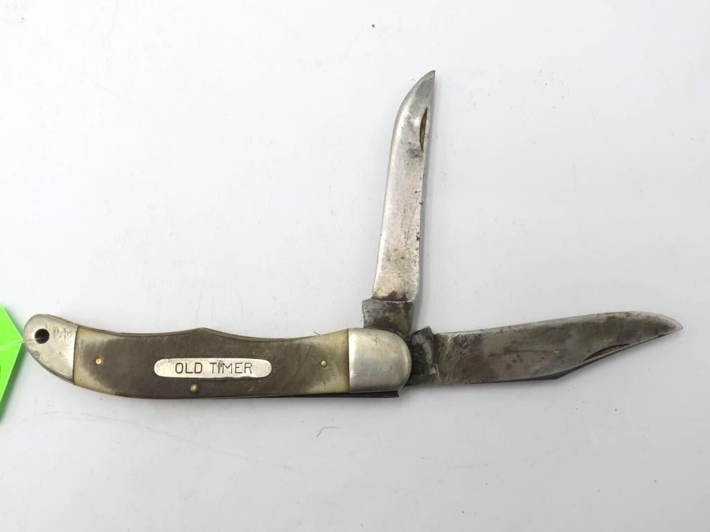 Vintage Schrade Old Timer Folding Knife: 9" Overall length