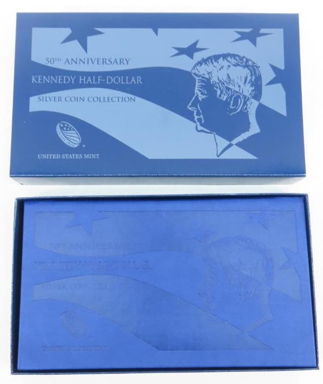 50th Anniversary Kennedy Half Dollar Silver Coin Collection (1 of 8)
