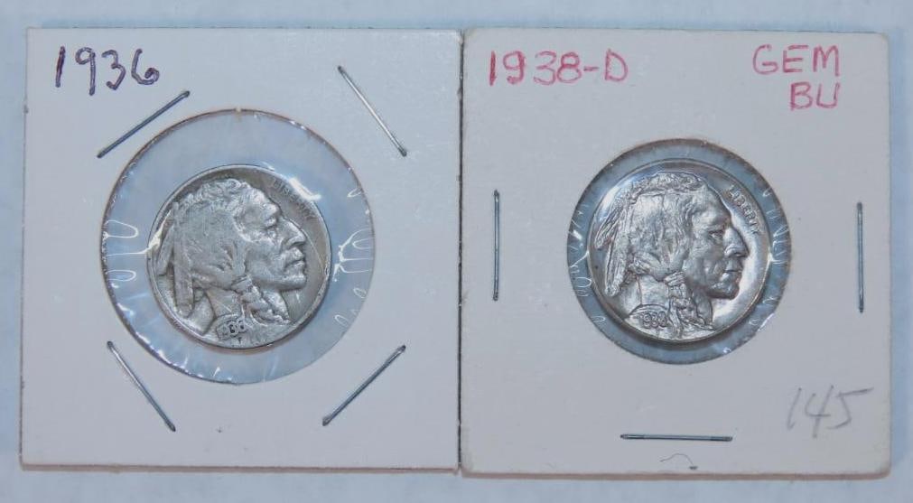 (2) Buffalo Nickels (1 of 6)