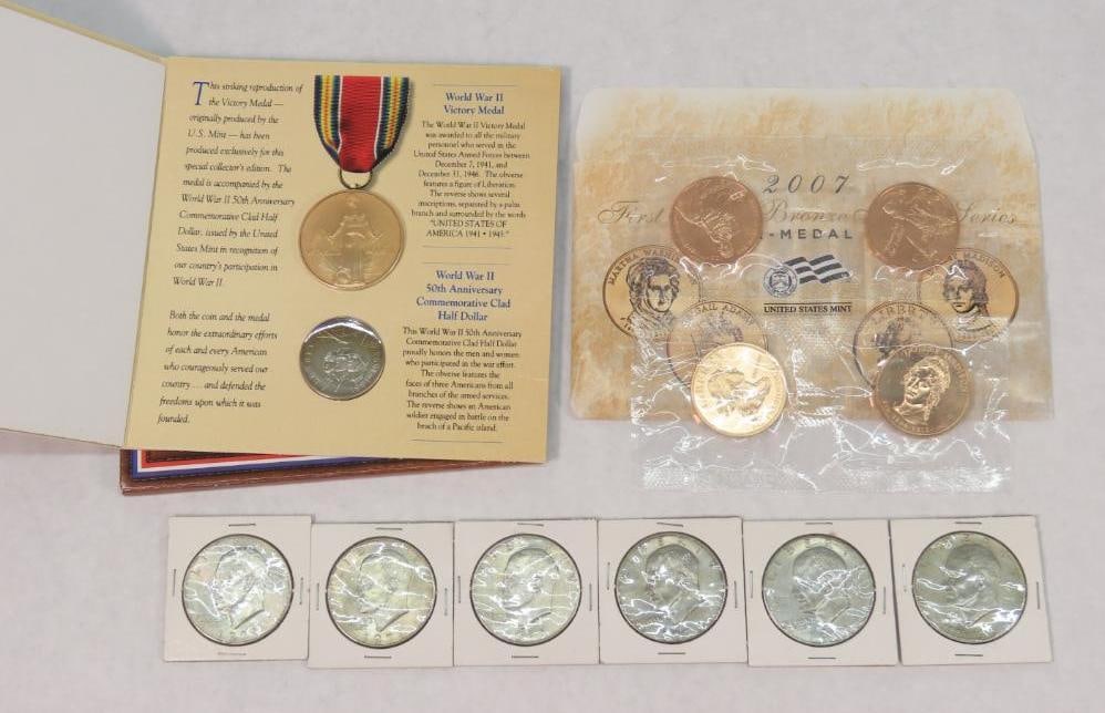 Commemorative Coin & Victory Metal Set, Eisenhower Dollars (1 of 6)