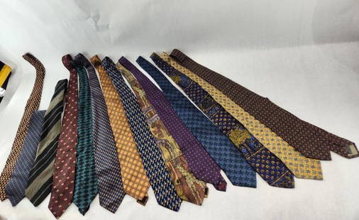 (14) Designer Neckties: (12) Ermenegildo Zegna, (2) Armani