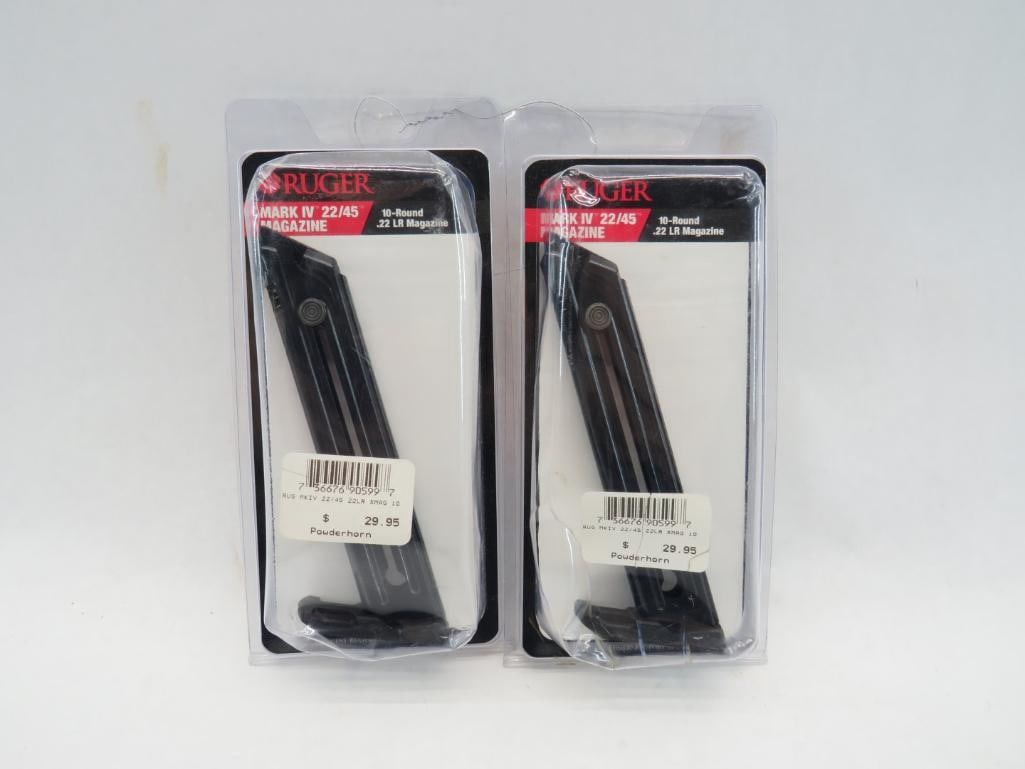 (2) Ruger Mark IV .22 Magazines (1 of 6)