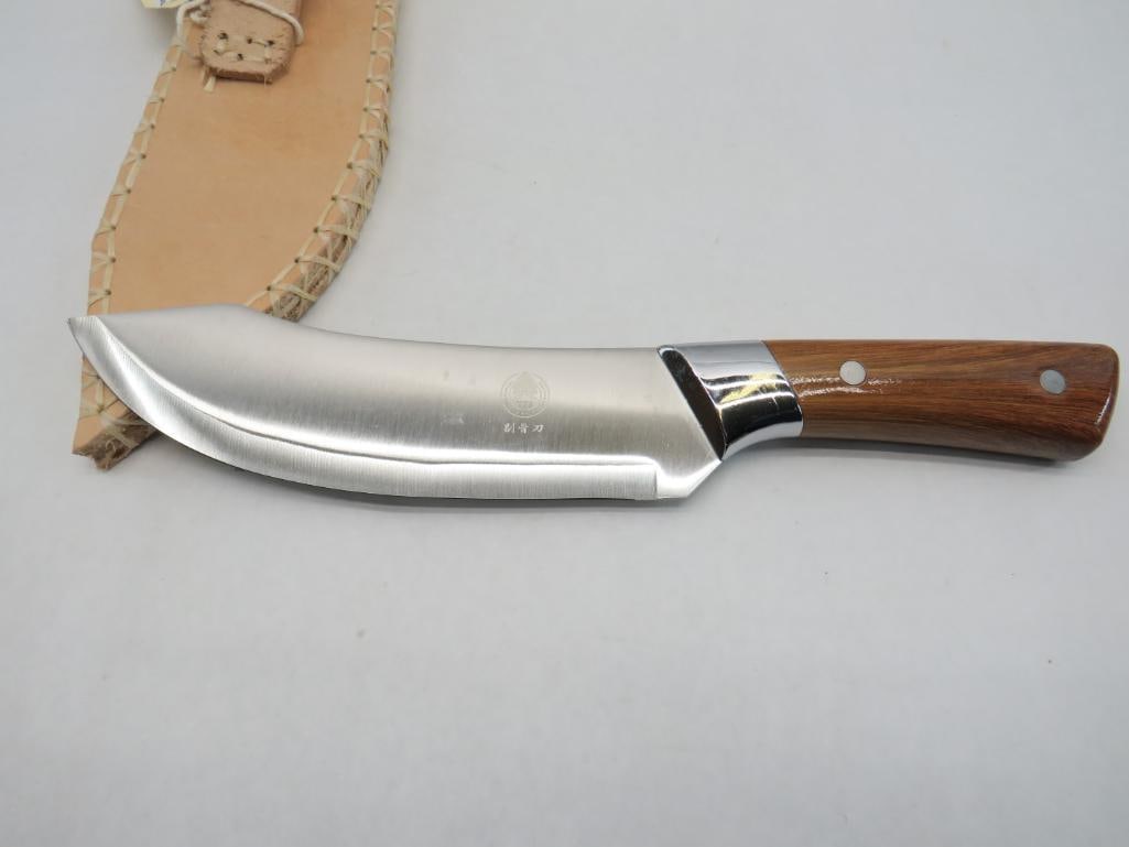 Fixed Blade Knife with Hand Made Leather Sheath (1 of 4)