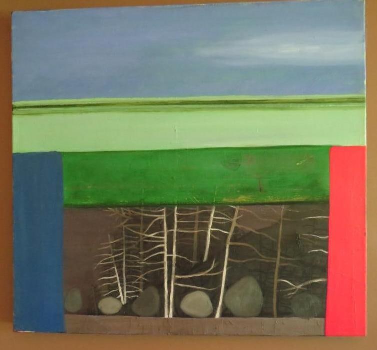 Sara M. Bridgman Oil on Canvas Painting: by VT Artist; 28"x30"