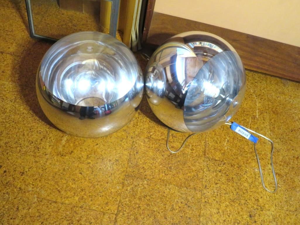 (2) Tom Dixon Mirror Ball Pendent Light Fixtures (1 of 13)