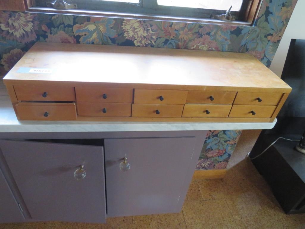 Modern 10Drawer Bureau Top Cabinet (1 of 1)