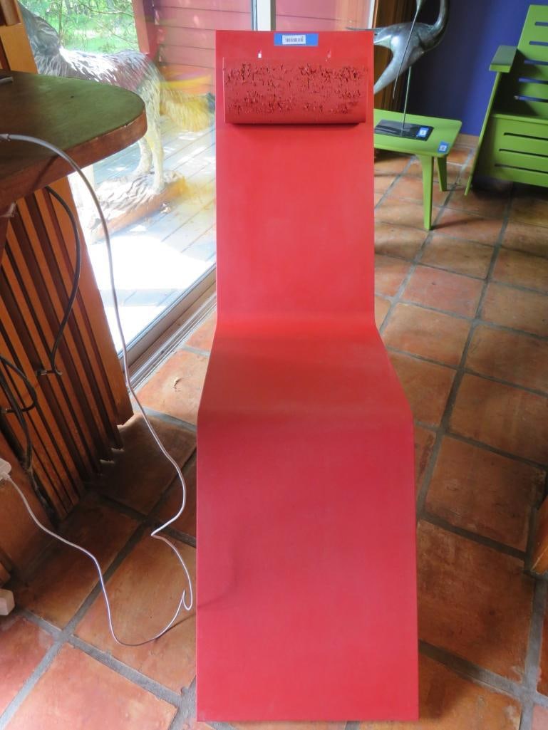 Vitra Chaise: Cat Damage , 18" w x 65" L x 35" h