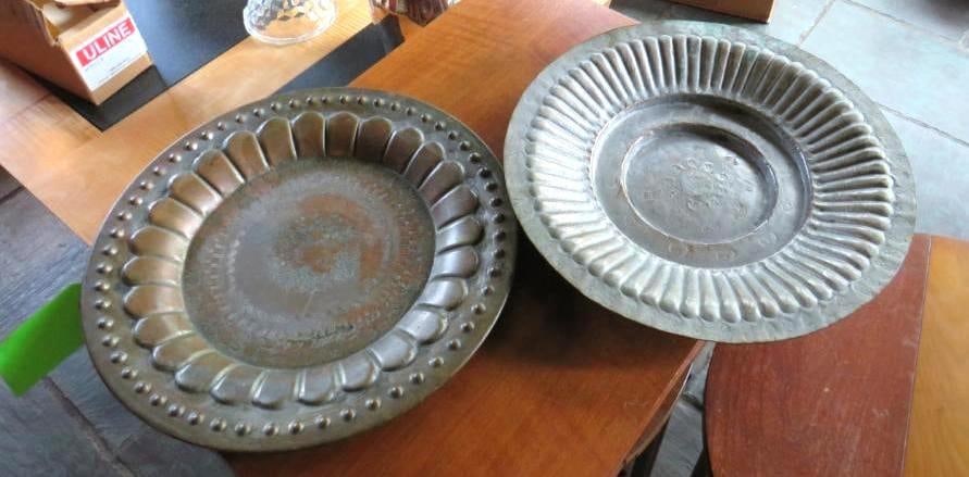 (2) Decorative Middle-Eastern Metal Plates (1 of 8)
