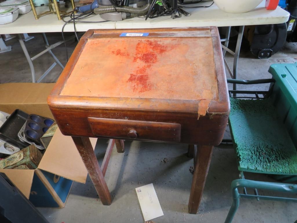 Single Drawer Antique Writing Desk (1 of 4)
