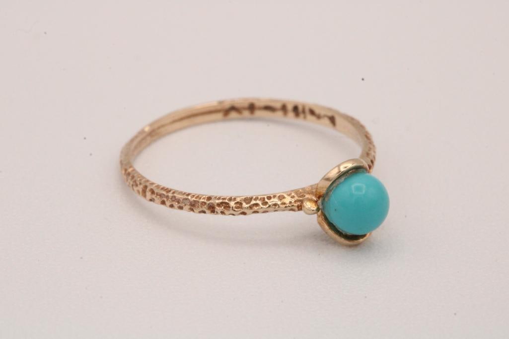 10K Yellow Gold and Turquoise Ring (1 of 9)