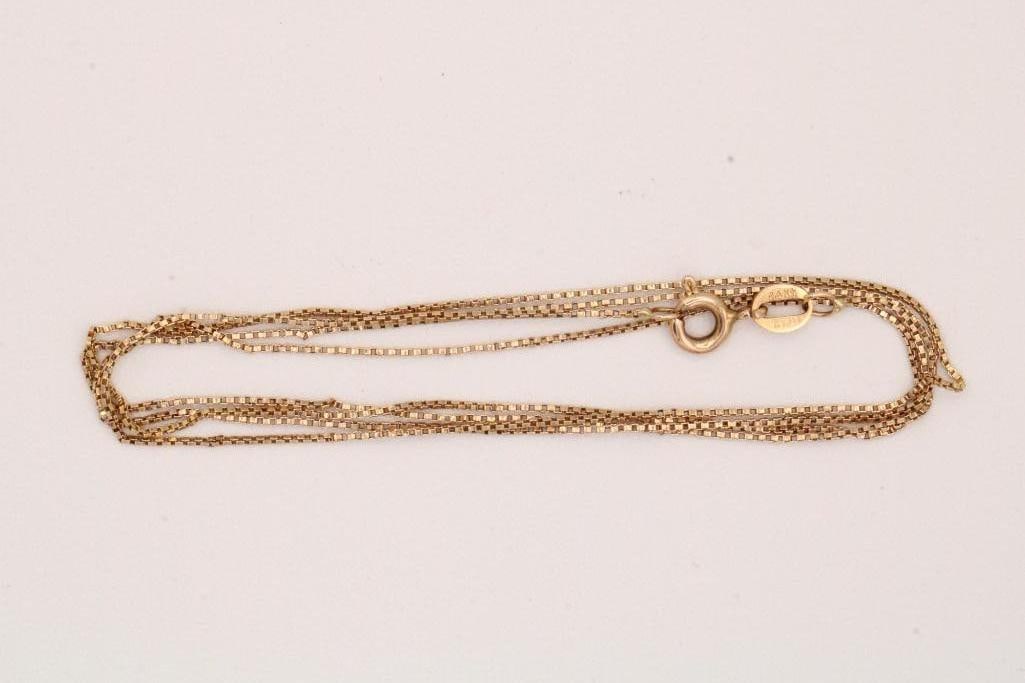 14K Yellow Gold Box Link Necklace (1 of 5)