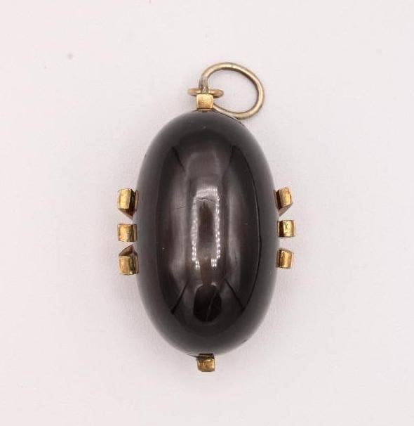 Gold Vermeil on Sterling Silver and Hematite Pendant (1 of 7)