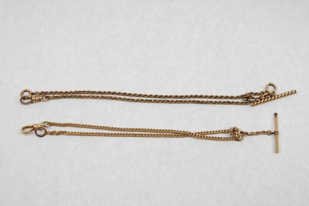(2) Vintage Gold Filled Watch Chains (1 of 6)