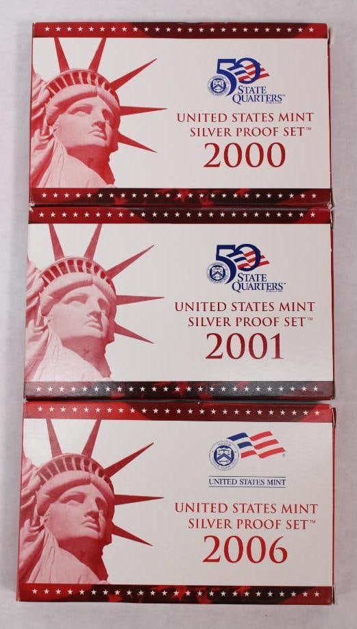 (3) U.S. Mint Silver Proof Coin Sets (1 of 2)