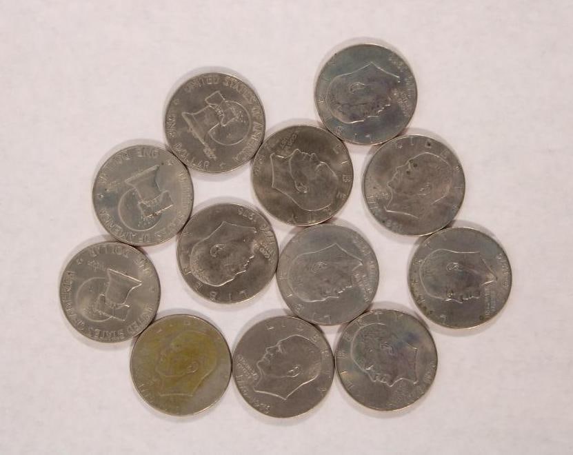 (12) U.S. Bicentennial Eisenhower Dollars (1 of 4)