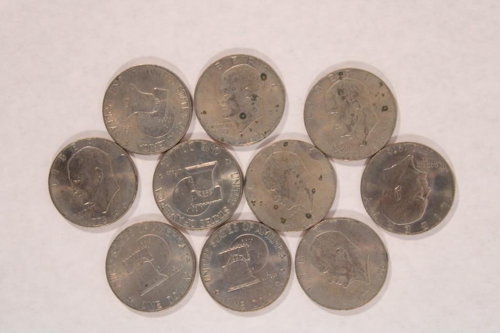 (10) U.S. Bicentennial Eisenhower Dollars (1 of 4)