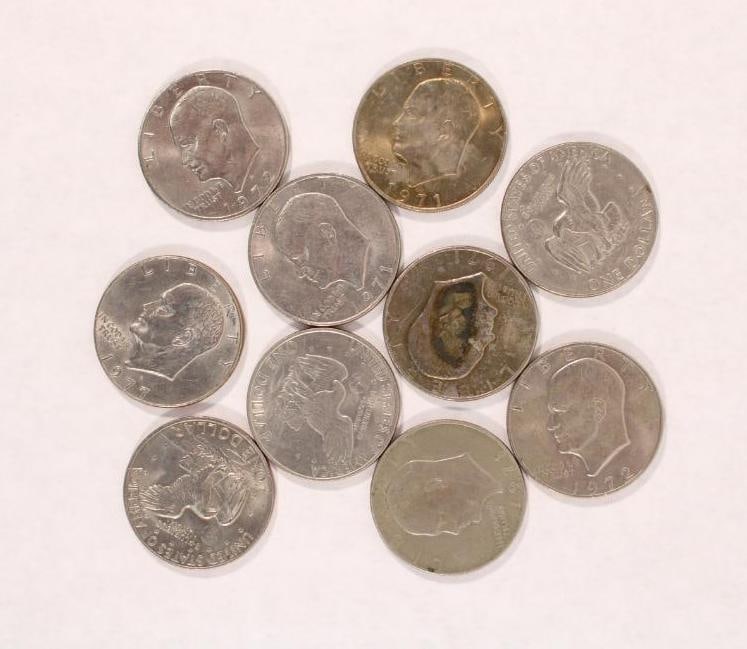 (10) U.S. Eisenhower Dollars (1 of 4)