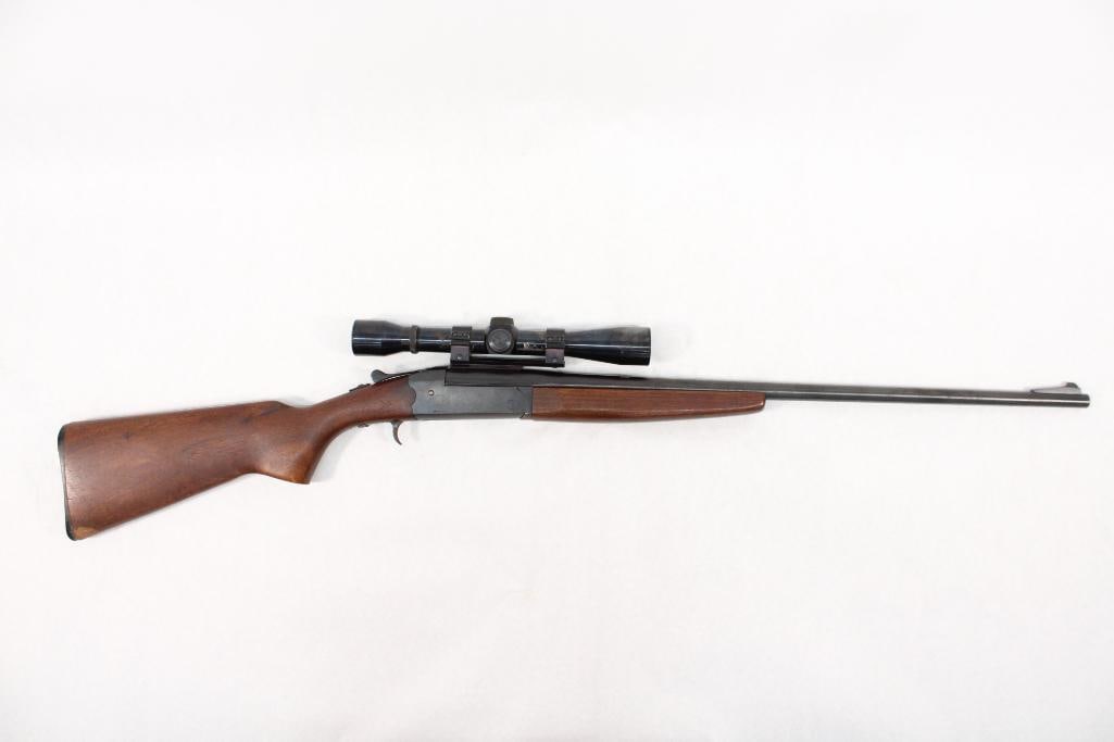 Savage Model 219 Single Shot Rifle: no s.n.., .22 Hornet, lacking the trigger guard, with Weaver M4R Medalist scope. C&R (24-0474)