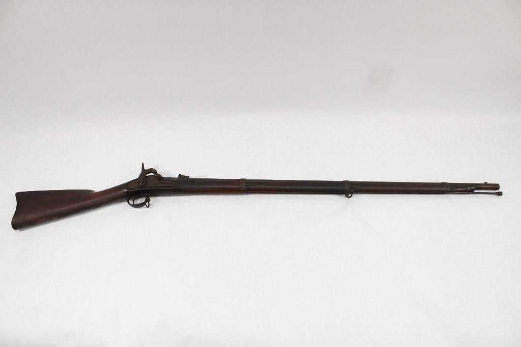 U.S. Bridesburg Model 1861 Percussion Rifle-Musket: no s.n.., .58 Cal., lock dated 1862. Antique