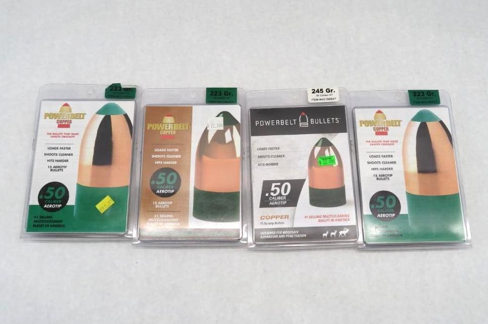 (60) Power Belt Topper .50 Caliber Arrowtips: New in Package