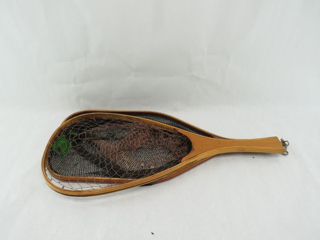 (2) Wood Framed Fishing Nets: *Nets Have Damage