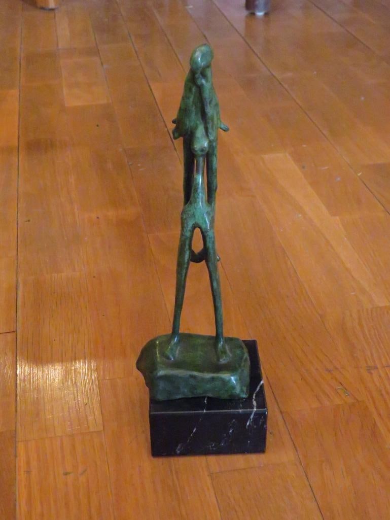 "Dune Women '73" Victor Zack Zaikine Bronze Sculpture on Marble Stand (1 of 8)