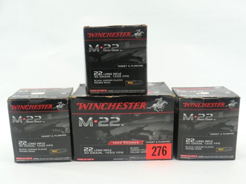 (5) Boxes of 500 Winchester M-22 .22 LR Cartridges (1 of 1)