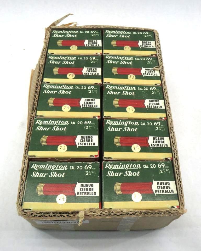 (10) Boxes of Vintage Remington Shur Shot 20 Ga. Shotgun Shells (1 of 2)