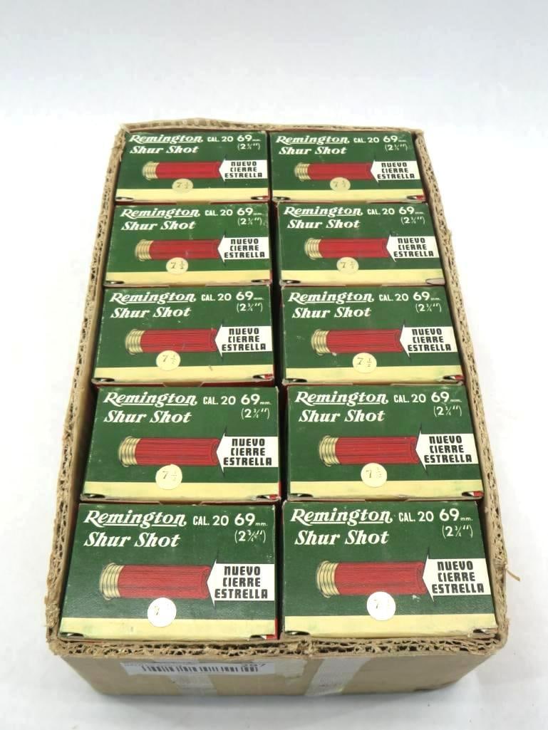 (10) Boxes of Vintage Remington Shur Shot 20 Ga. Shotgun Shells (1 of 2)