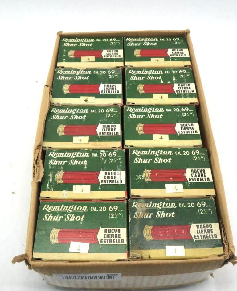 (10) Boxes of Vintage Remington Shur Shot 20 Ga. Shotgun Shells (1 of 2)
