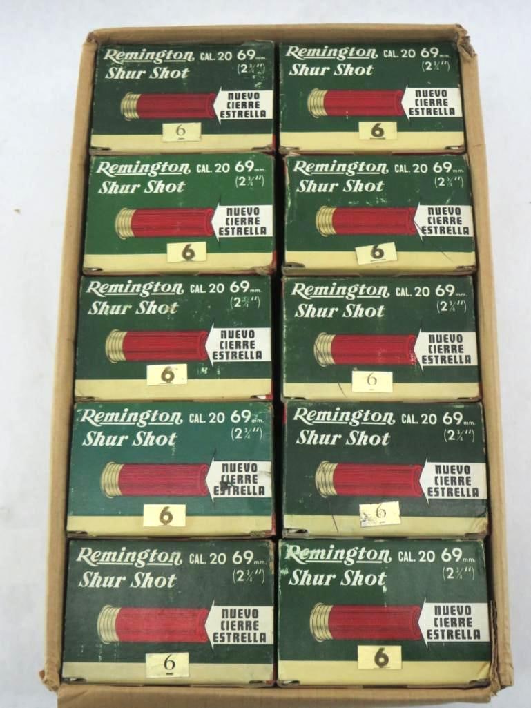 (10) Boxes of Vintage Remington Shur Shot 20 Ga. Shotgun Shells (1 of 2)