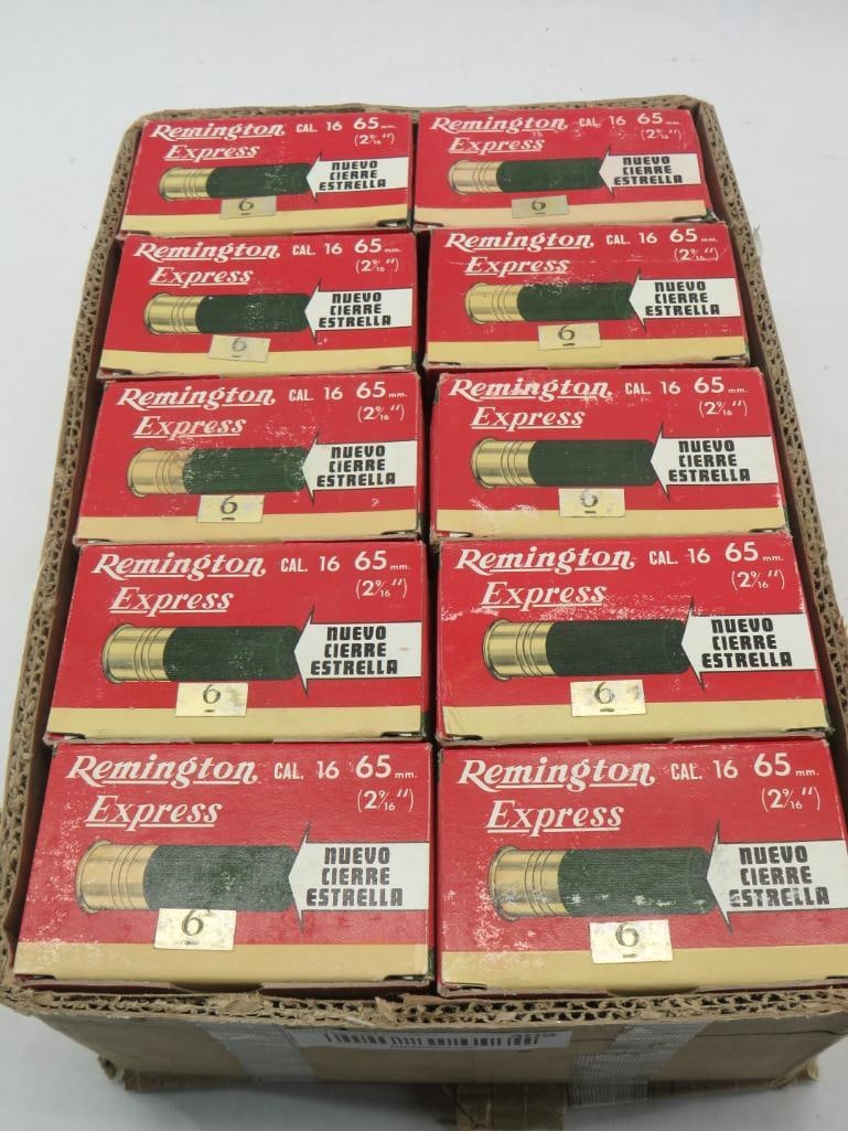 (10) Boxes of Vintage Remington Express 16 Ga. Shotgun Shells (1 of 2)