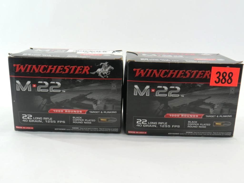 (4) Boxes of 500 Winchester M-22 .22 LR Cartridges (1 of 2)