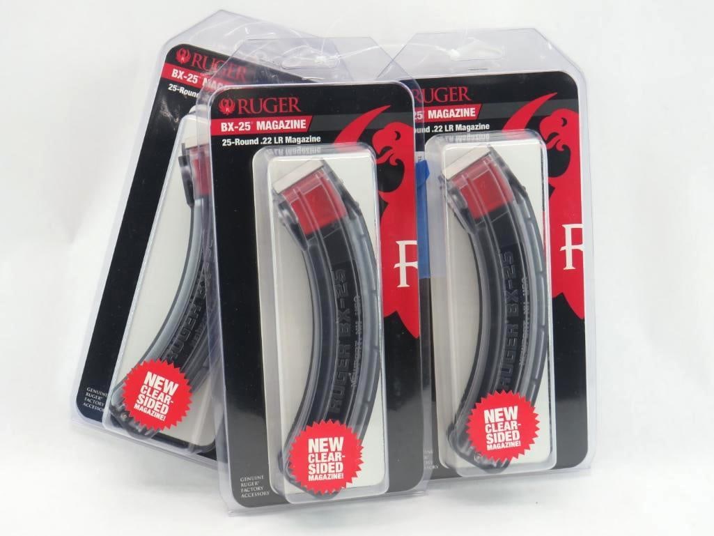 (3) Ruger BX-25 10/22 25 Round .22 LR Magazines (1 of 2)
