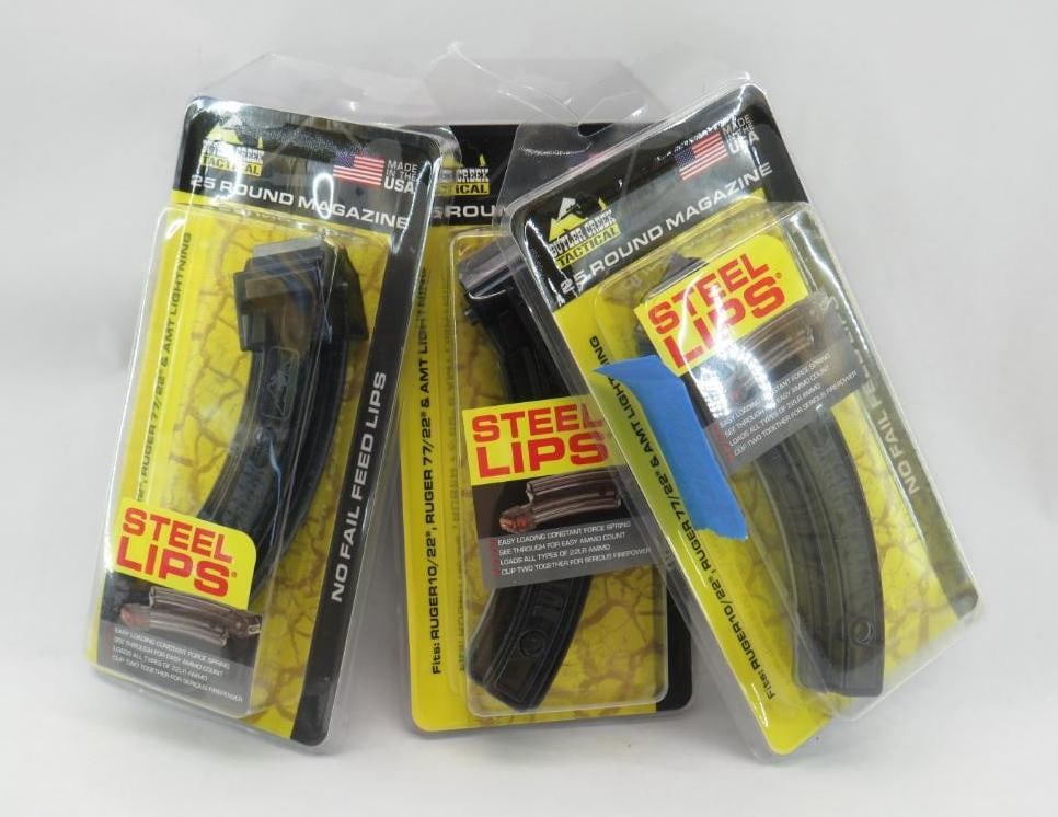 (3) Butler Creek Tactical Ruger 10/22 25 Round .22 LR Magazines (1 of 2)