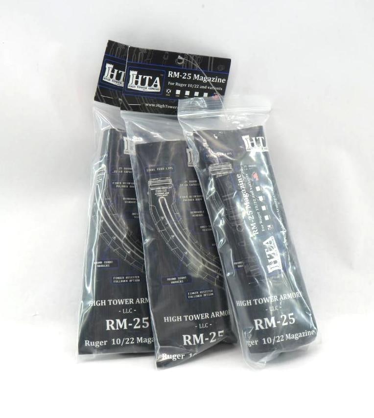 (3) High Tower Armory RM-25 Ruger 10/22 25 Round .22 LR Magazines (1 of 2)