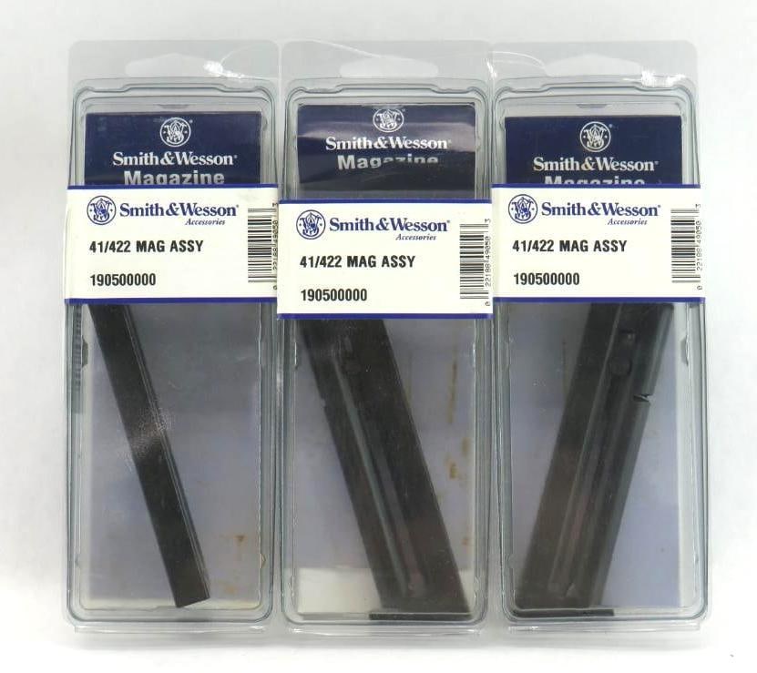 (3) Smith & Wesson 41 / 422 .22 LR Magazines (1 of 2)