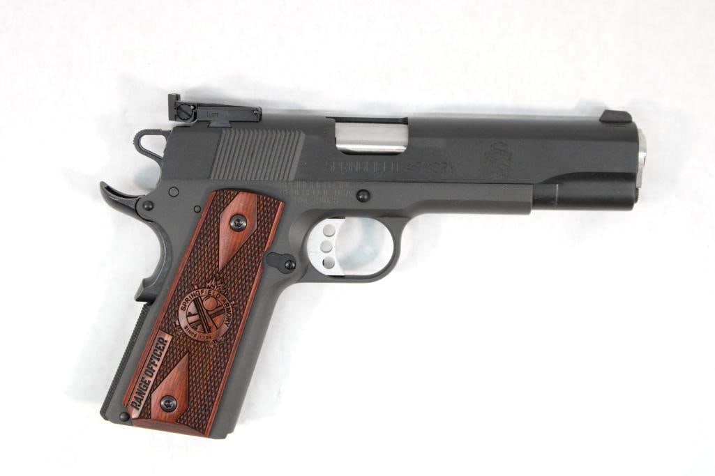 Springfield Armory Model 1911-A1 Semi-automatic Pistol: s.n. NM391038, 9mm, with (2) magazines, holster and magazine pouch in factory hard case. Modern (24-0633)