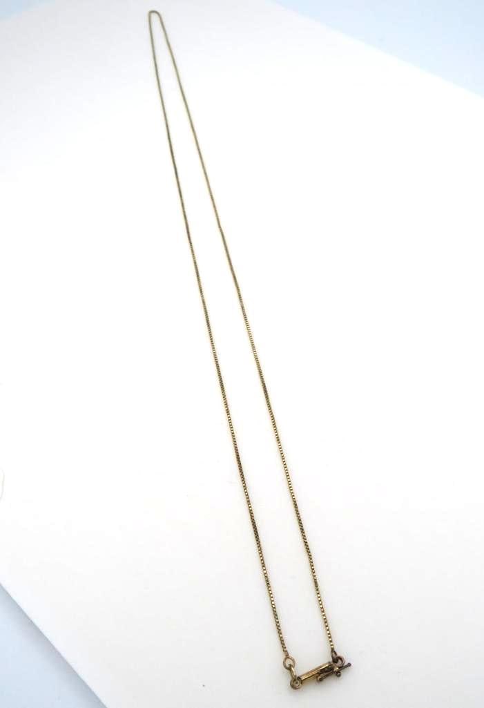 14K Yellow Gold Box Link Neck Chain (1 of 10)