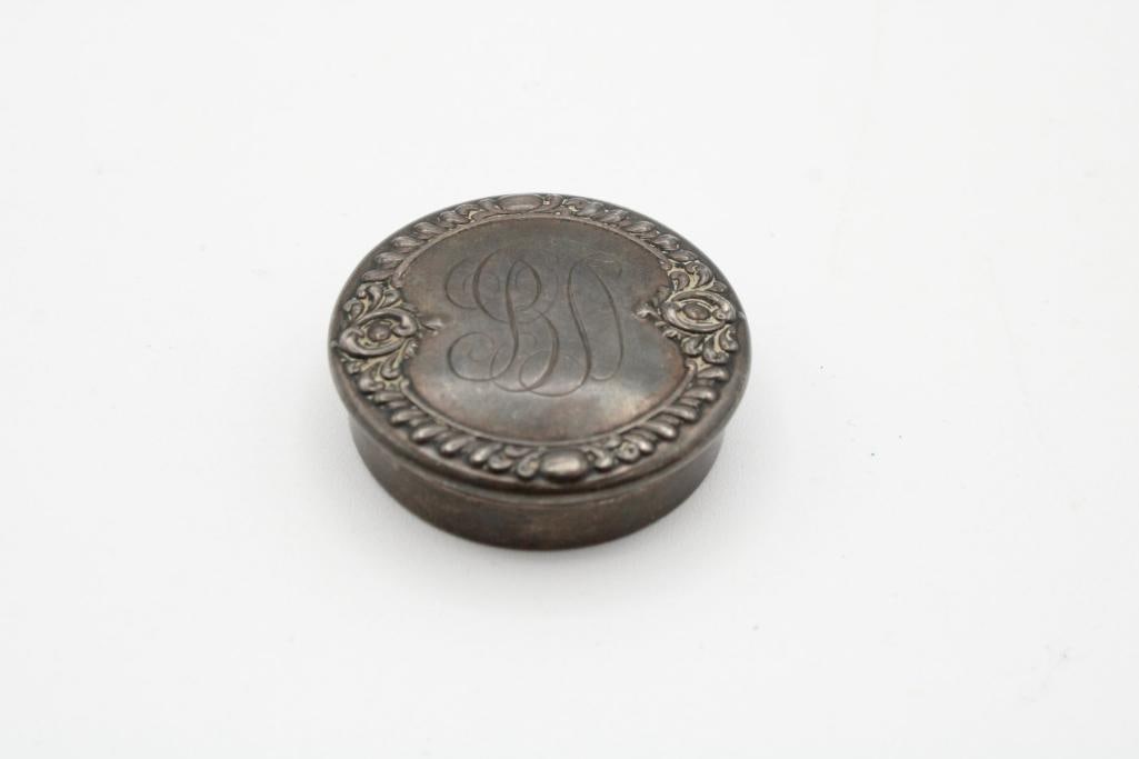 Sterling Silver Round Covered Box (1 of 5)