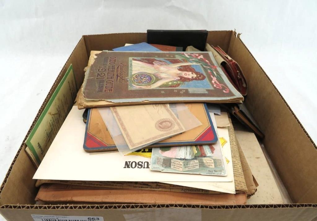 Good Lot of Antique Ephemera:  