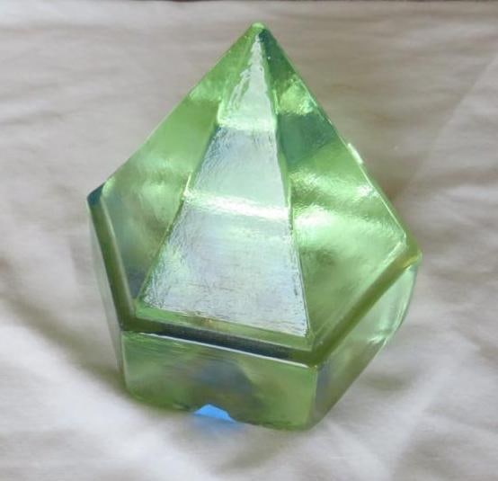 Antique Green Glass Ship Deck Prism (1 of 5)