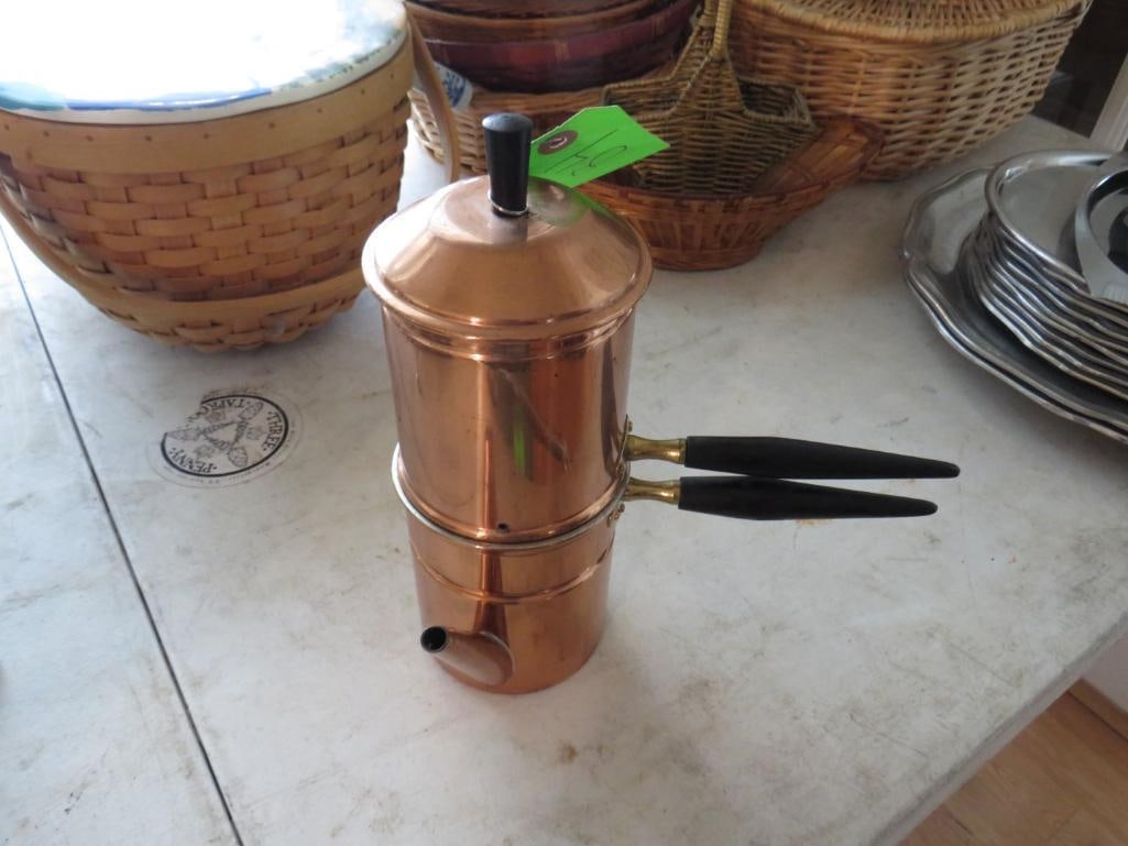 Douro Copper Italian Coffee Maker:  
