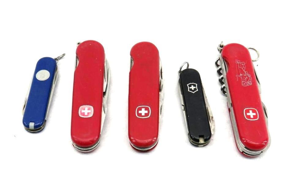 (5) Victorinox & Wenger Swiss Army Knives:  