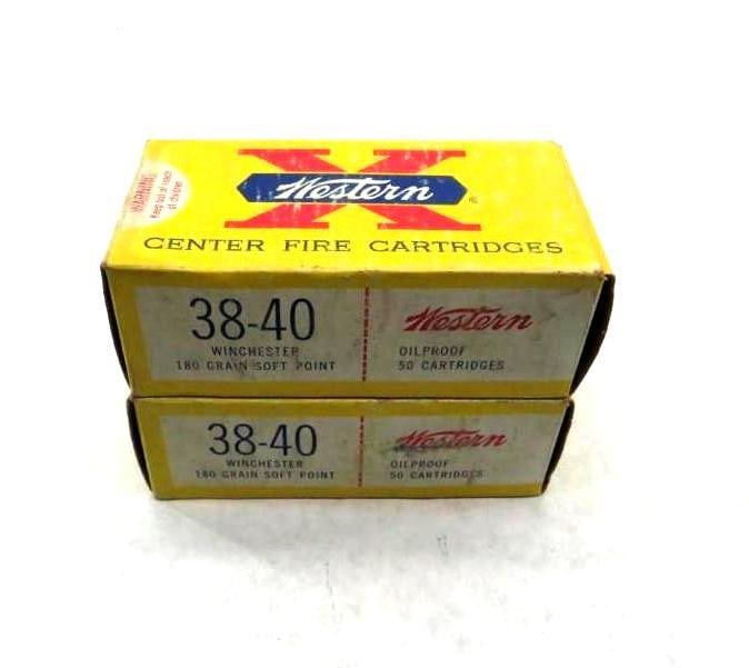 (2) Boxes of Western .38-40 Winchester Cartridges (1 of 9)