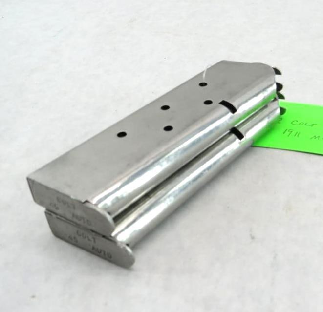 (2) Colt Marked 1911 Magazines:  