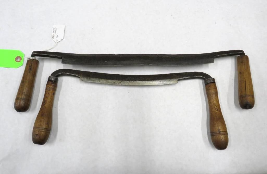 (2) Wrought Draw Shaves: 12 1/4", 8"