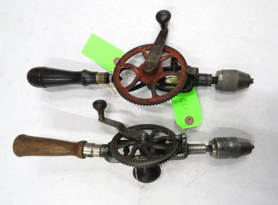 (2) Egg Beater Hand Drills: incl. Goodell and Pratt